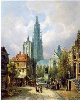 unknow artist European city landscape, street landsacpe, construction, frontstore, building and architecture.073 Germany oil painting art